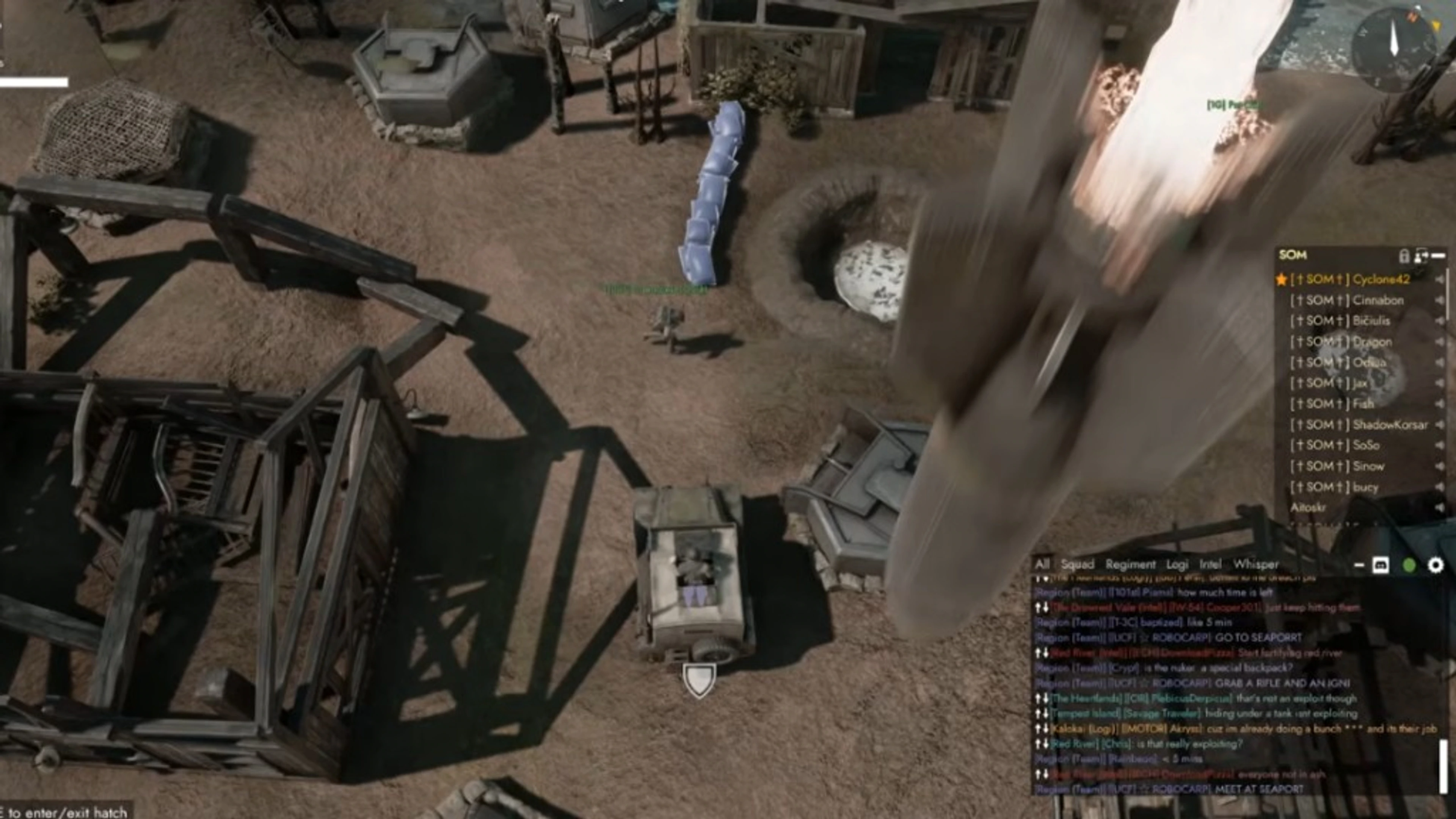 Foxhole vehicle ESP used while tuning Aimbot and no recoil